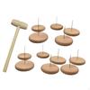 12 Pack Crochet Doll Display Stands, Animal Toy Holder, Wooden Stable Base for Collectible Action