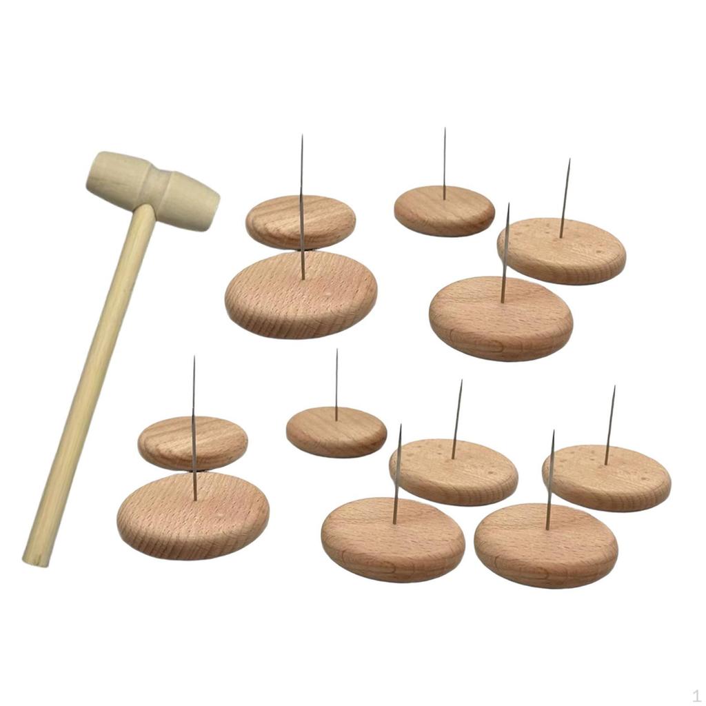 12 Pack Crochet Doll Display Stands, Animal Toy Holder, Wooden Stable Base for Collectible Action