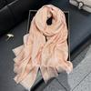 Scialle in Seta Oro Tencel Cotone Seta Moda Donna Versatile Imitazione Seta Sottile Farfalla Lunga Sciarpa da Spiaggia Sciarpa
