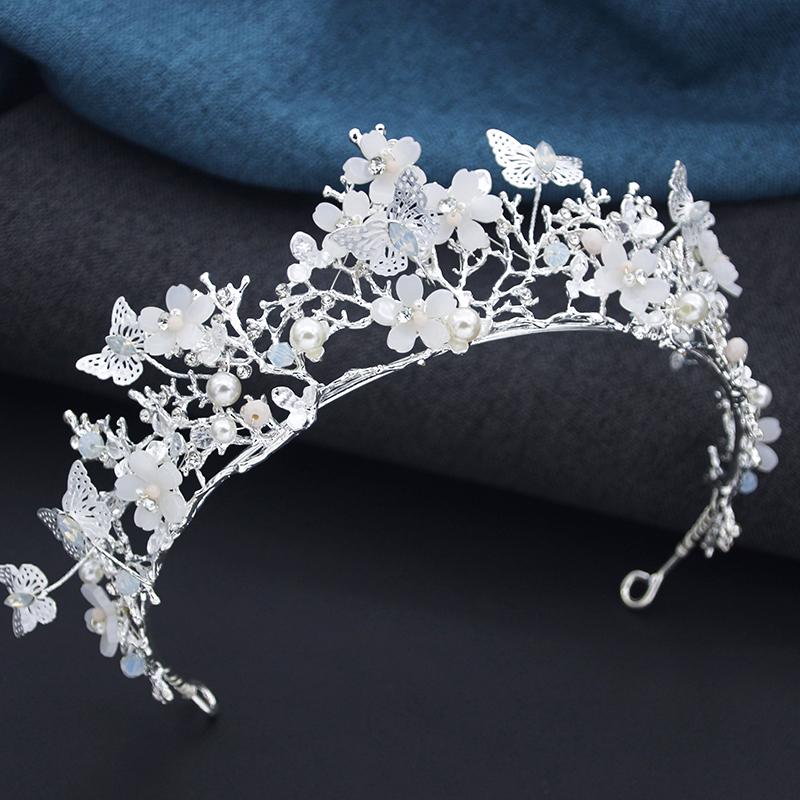 Luxury Wedding Crown Princess Tiaras and Crowns for Party Birthday Butterfly Tiara Hair Jewelry Bridal Dress Accessories