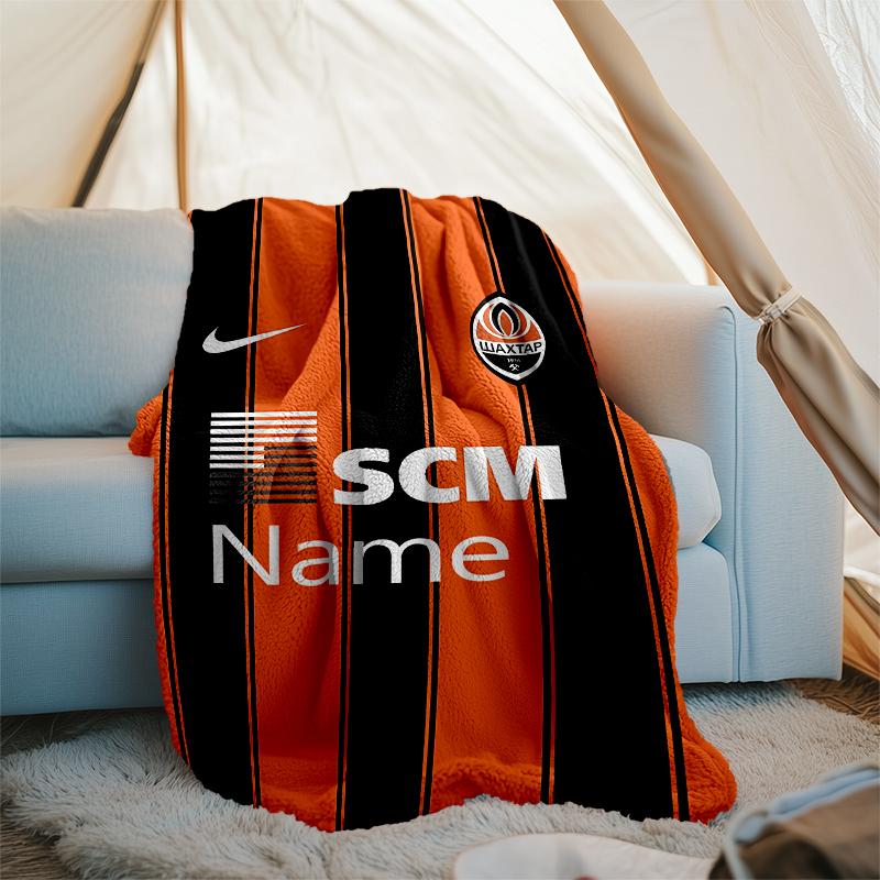 Personalized Custom Name Blanket - FC Shakhtar Donetsk Print Design,Blanket for Sofa,Bed,Travel,Camping - Soft and Warm, Great Gift