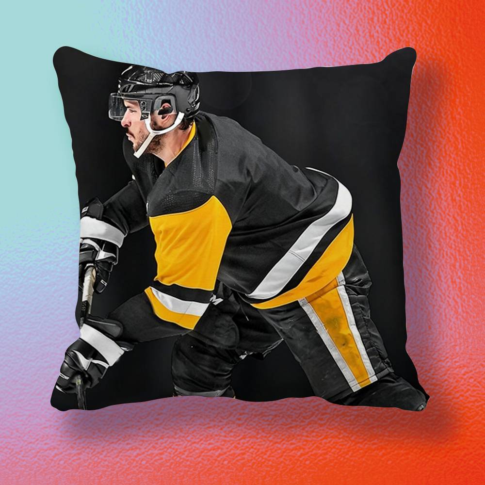 Hockey Player Sidney CCrosby Pillow cover Soft Microfiber Pillowcase Home Sofa Decor Surprise Decorative printed