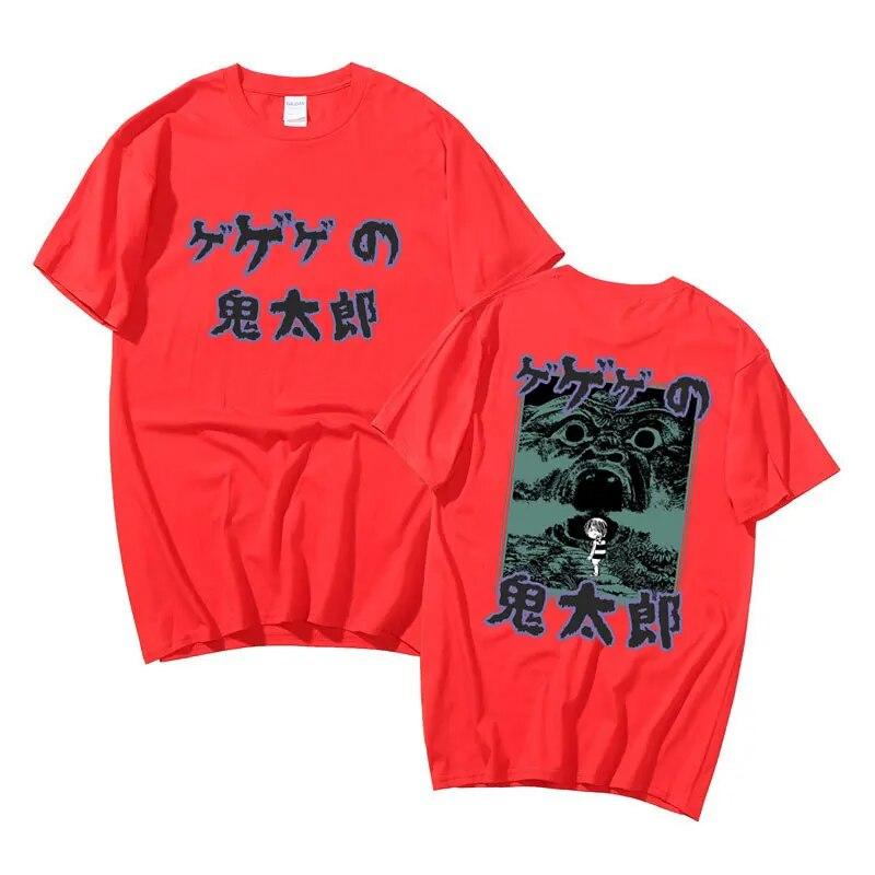 Japonské Anime Gegege No Kitaro Grafické tričko Unisex Dámské Unisexga Oversized trička Pánské tričko z čisté bavlny Unisex Vintage trička