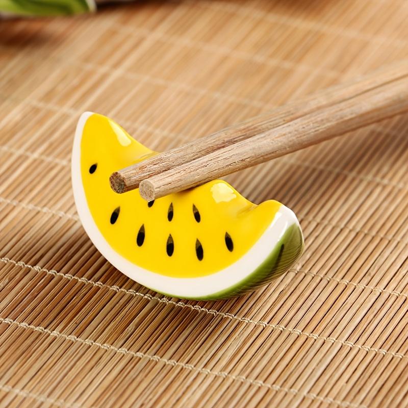 1/2 Creative Summer Refreshing Ceramic Watermelon Chopstick Holder Chopstick Holder, Home Hotel Homestay Chopstick Pillow