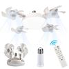 2 In 1 Hanging Fan 3 Gears Drone Fan with LED Light Remote Control Silent Ceiling Drone Fan for Dining Room Bedroom Living Room