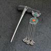 Metal Ethnic Style Hair Stick Silver Hanfu Hair Fork  Costume Headdress