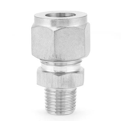 Stainless Steel SS304 Pipe Fitting 1 4NPT Male Thread Connector for Water Oil Gas (1 4 12)