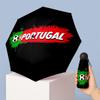 Portugal Pattern Printed Mini 5 Folds 8 Ribs Compact Umbrella Windproof Waterproof Lightweight Portable Folding