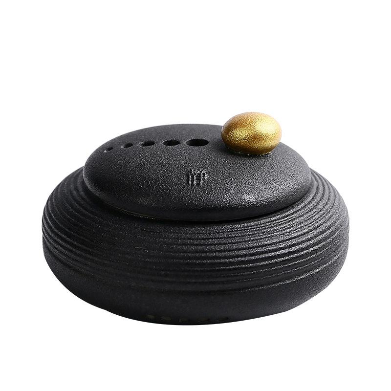 Keramisk rökelsehållare med lock Rökelsebrännare för rökelsepulver Meditation Gåva Heminredning Quemador De Incienso