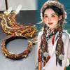 Boho Style Chinese Tibetan Hairband Long Tassel Candy Colored Ethnic Hair Hoop Colorful Ribbon Weaving
