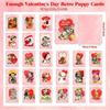 Jetec 48 Pcs Vintage Puppy Valentine's Day Cards with Envelopes Retro Puppies Valentines Greeting Cards Bulk Boxed Vintage Dog Valentines Day Note