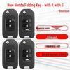 Compatible with Honda Civic, Brio, XRV, Fit, Lingpai, 9th Gen Accord Folding Key Remote Control