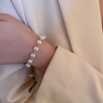 Βραχιόλι Fancy Faux Pearl Ins Style Niche Design Απλό Super Fairy Απαλό Αντι-σβήσιμο Αντισκωριακό Κοριτσίστικο Βραχιόλι