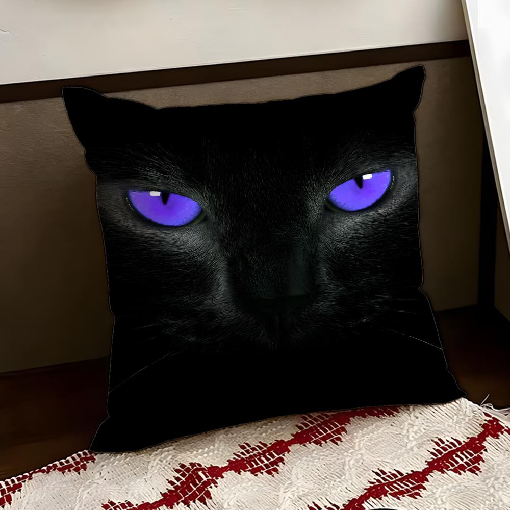 Black Ccat Cushion Cover Reversible Soft Durable Pillow Cover Home  Car MultiScene Use for Daily Comfort