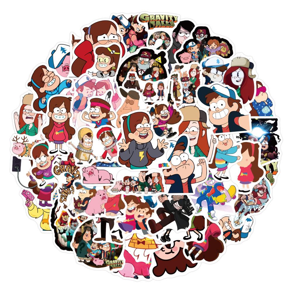 10/30/50pcs Gravity Falls Cartoon Stickers Waterproof Graffiti Skateboard Phone Stationery Cute DIY Sticker Packs