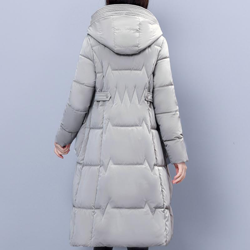 Plus Size Woman Winter Long Coat Hooded High Quality Thick Warm Padded Jackets for Women Korean Style Winter Parkas Big Pockets
