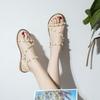 Fashion Pearl With Low Heels Sandals for Women Outdoor Open Toe Beach Woman Shoes Cheap Liquidation Comfort Pvc Casual 2025 Luxury Shoe