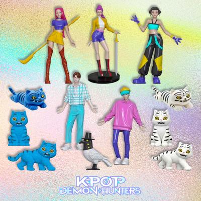 Demon Hunters 5Pcs-18Pcs/Set Anime Figure K-Pop Rumi Mira Zoey Tiger Figurine Toy Desk Decor Statues Ornament Kid 1