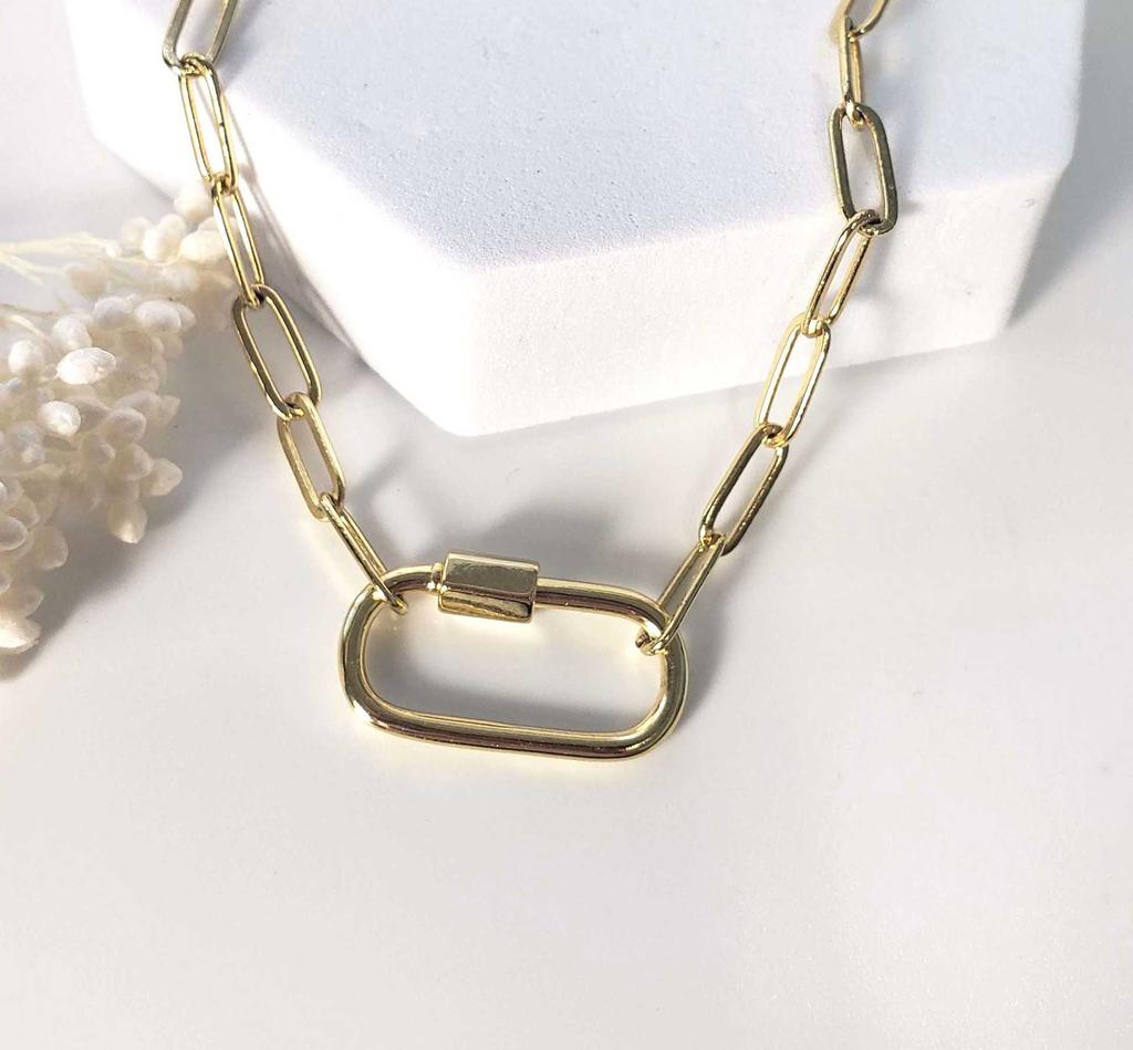 Stainless Steel Basic Live Chain Pendant Necklace Furnace Vacuum Electroplating Versatile Ladies Necklace