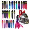 Womens Mens Helmet Twist Braids Motorcycle Ponytail Dirty Gradient Ramp Hair Punk Biker Helmet Decoration 55cm with Sucker