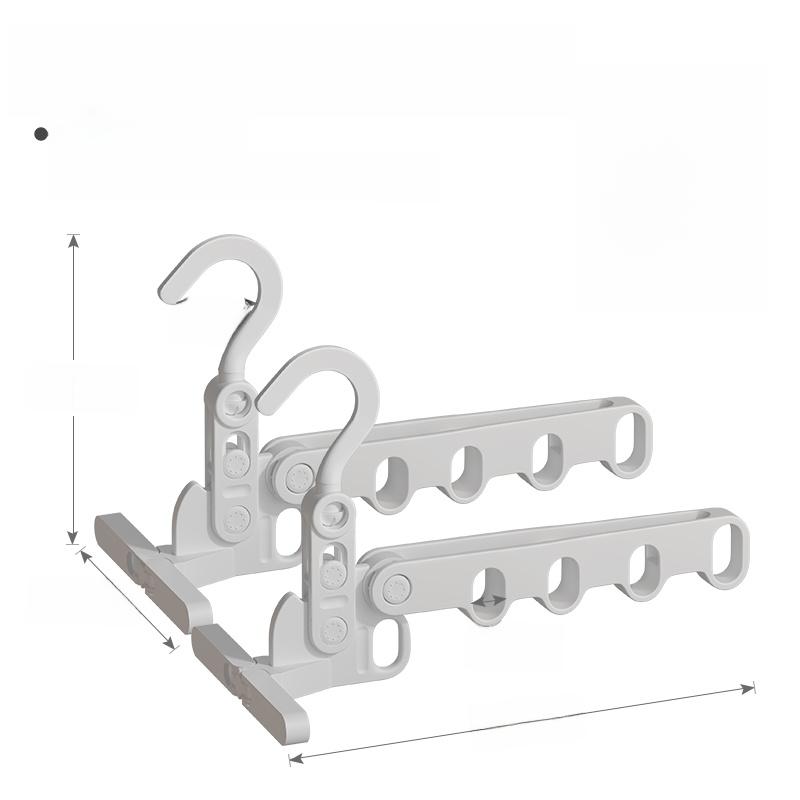 Multipurpose 5 Holes Foldable Travel Hanger Portable Plastic Clothes Hanger For Hotel Home Dorm Laundry Drying Storage Organizer