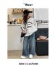 2025 Trendy Girls' Loose Long Sleeve Letter Stripe Top for Big Kids