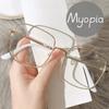 Oversized Myopia Glasses Fashion Anti Blue Light Blocking Eyeglasses Men Women Large Square Finished Near Sight Eyewear 0 To-6.0
