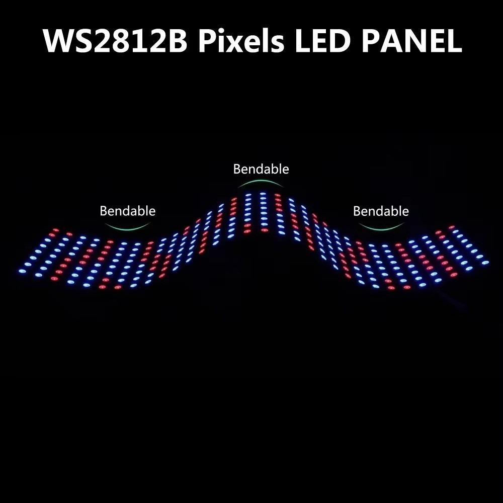 Flexible WS2812B LED Panel DC5V Pixel Screen Module Flexible LED Matrix  Digital Display