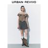 UR2026 Women's Sweet Ruffle High-Waist Mini Skirt
