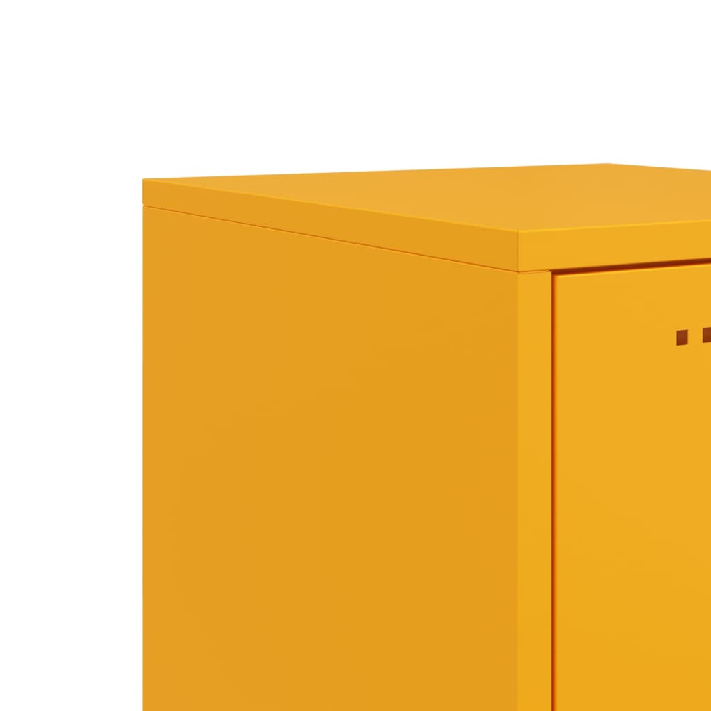 Highboard Mustard Yellow 36 X 39 X 107 Cm Steel