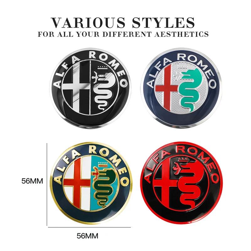 Hub Caps 4Pcs Car Emblem Wheel Hub Center Cap Sticker Rim Badge Cover For Alfa Romeo GT 147 159 166 156 4C Spider Giulia GiulietI