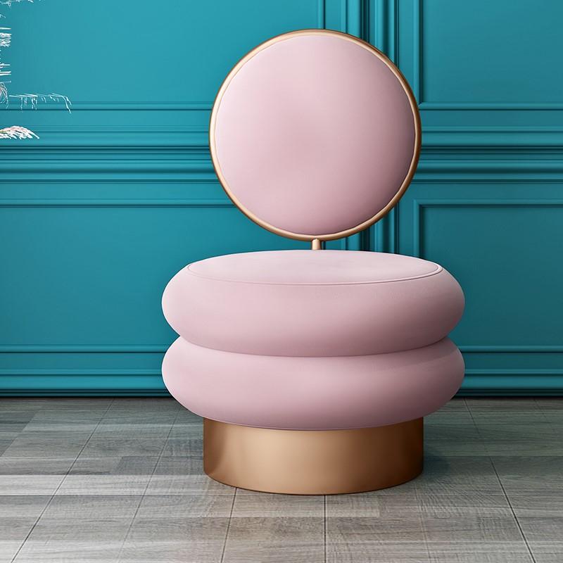 Designenr Living Room Chair Ins Nordic Luxury Dressing Chair Simple Makeup Stool Manicure Chair Bedroom Backrest Creative Chairs