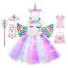Vestido Tut Brilhante de Unicórnio para Meninas Vestidos de Unicórnio Brilhantes para Crianças Para Meninas Festa de Hallowmas Vestido de Princesa Roupa Infantil vestidos
