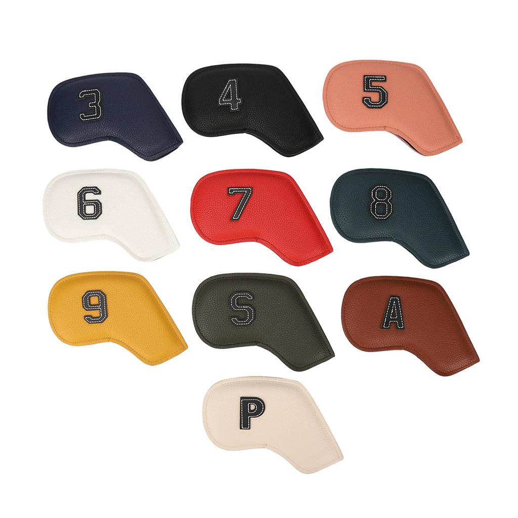 10Pcs Golf Iron Club Head Covers Headcovers Set Golf Iron Covers for Golfer Lovers