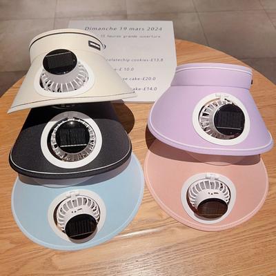 Sluneční klobouk s ventilátorem pro muže a ženy Venkovní kšiltovka se solárním/USB napájeným ventilátorem UV ochrana Klobouk s širokou krempou pro kempování rybaření
