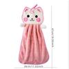 Cartoon Cat Hand Towel Thickened Kitchen Bathroom Coral Velvet Cloths Towels Home Quick Drying Children Cleaning Dishcloth New