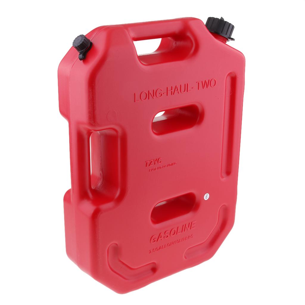 10L Portable Fuel Tank Can Gasoline Diesel SUV ATV Motorcycle Container - Red, as described