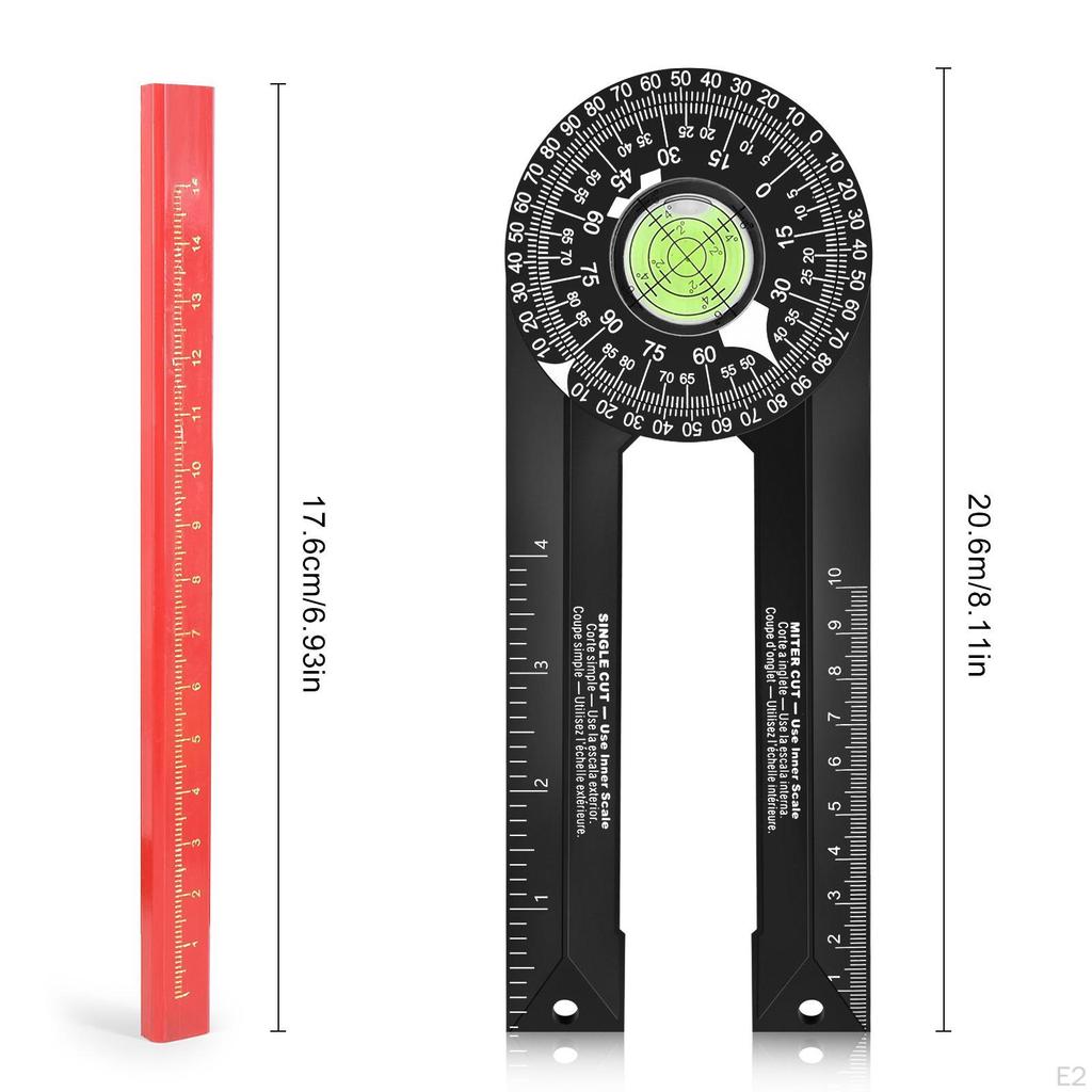 Degree Angle Ruler Finder Protractor Wordworking for Carpenters
