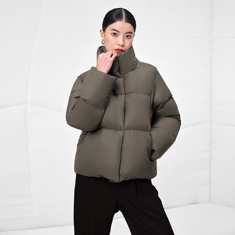 Tanboer Women's High-Collar Short Goose Down Puffer Jacket TW236362