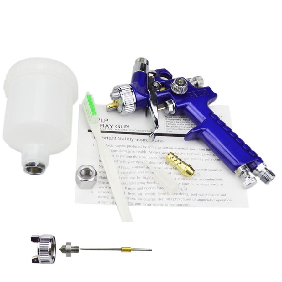 Profesionální HVLP 0,8mm & 1,0mm Tryska Stříkací pistole Mini Vzduchová Barva Lakování Aut
