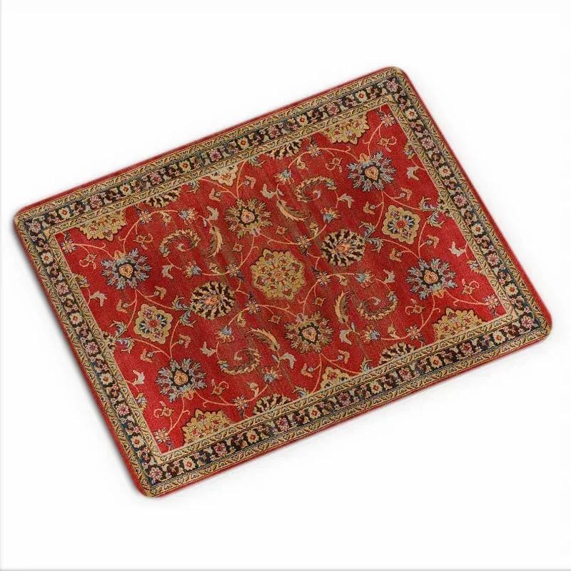 Persian Carpet Computer Laptop Mouse Pads Office Decorative Desk Mats Washable Non-Slip Rubber Desk Carpet Gaming Mat Playmat