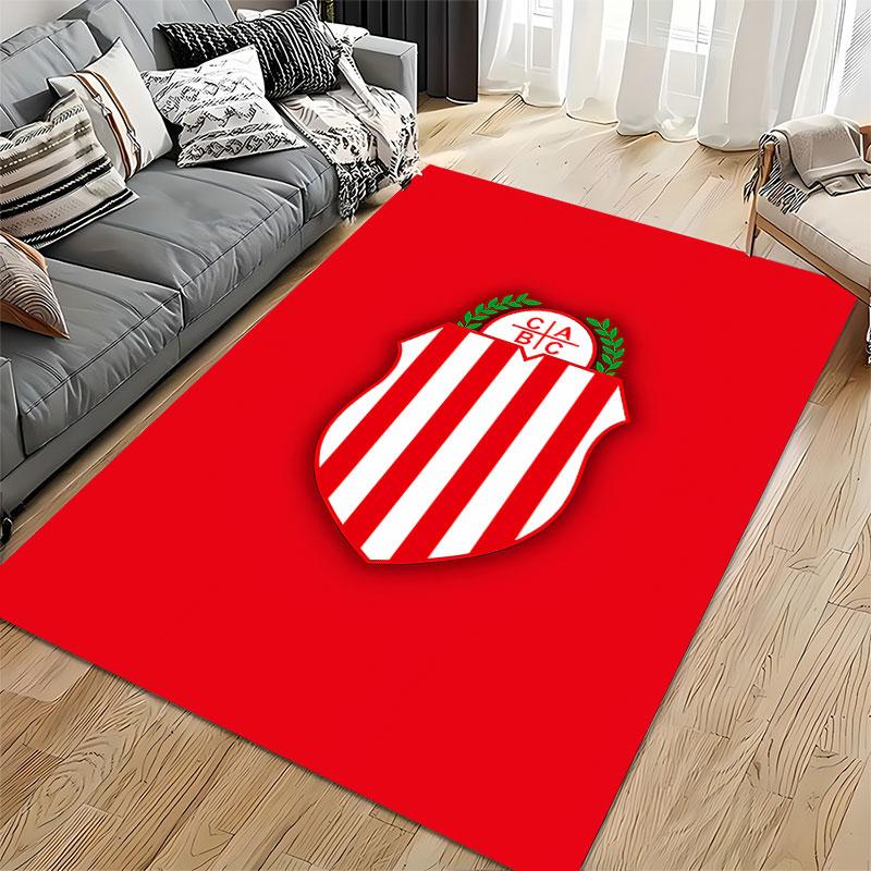 Red Shield with White Stripes suitable as a non-slip mat for the living room or bedroom sofa