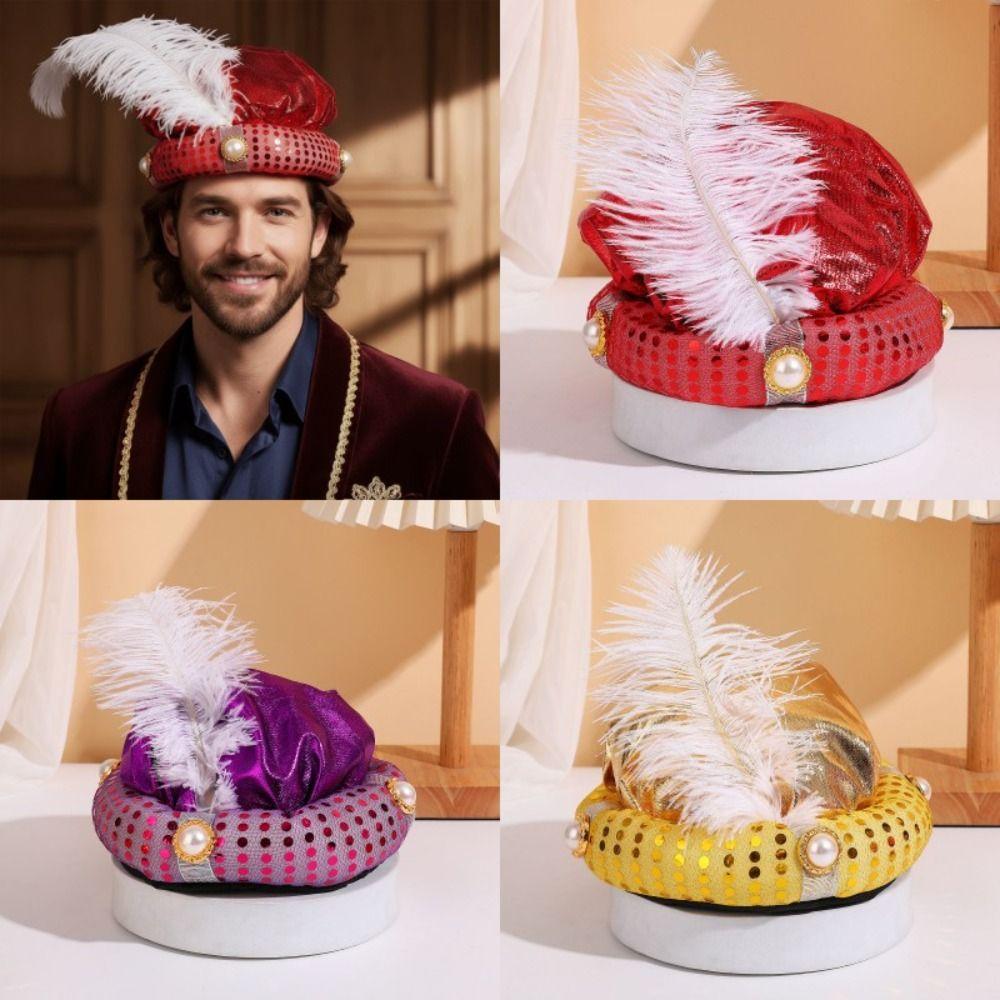 Headpiece Indian Cap Performance Props Aladdin Hat Decorative Turban Hats  Adult