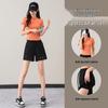 Women's Summer 2025 Quick-Dry Casual Black Fitness Yoga Top & Shorts Set