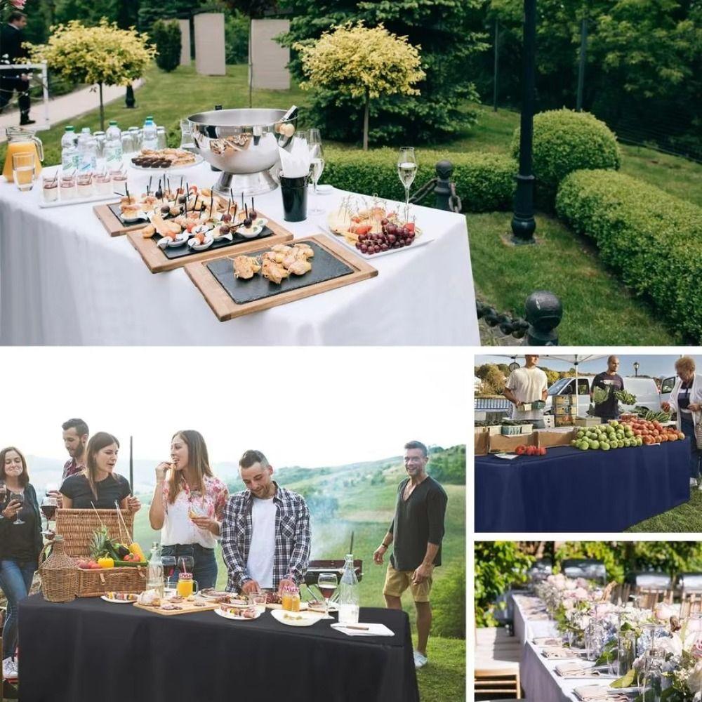 Spandex Table Cover 6FT Sign-In Table Cloth Waterproof Rectangular Table Skirts  Wedding Party