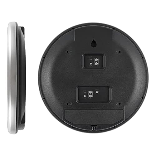 CASIO ITM-650J-8JF Silver Analog Wall Clock with Radio-Controlled Display, Temperature, Humidity, and Calendar Functions