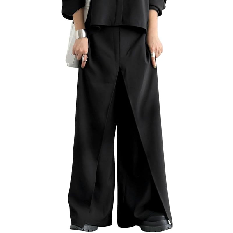 

[antiqua] [Antica] tack pants ladies bottoms long PK-01297 Medium 05 black