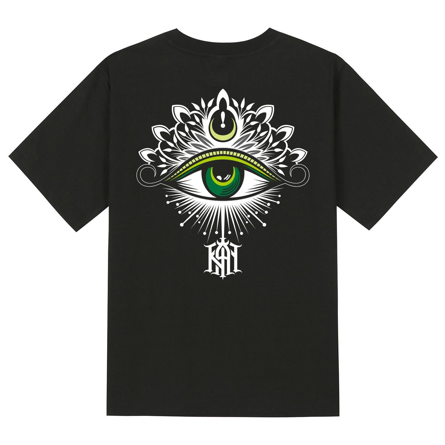 Khan 6312 Ktb0120 Eye Of Horus Short Sleeve T-Shirt - Black Black/S
