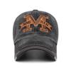 ZHENYUEQI Men's Washed Baseball Cap with Embroidered 'M'
