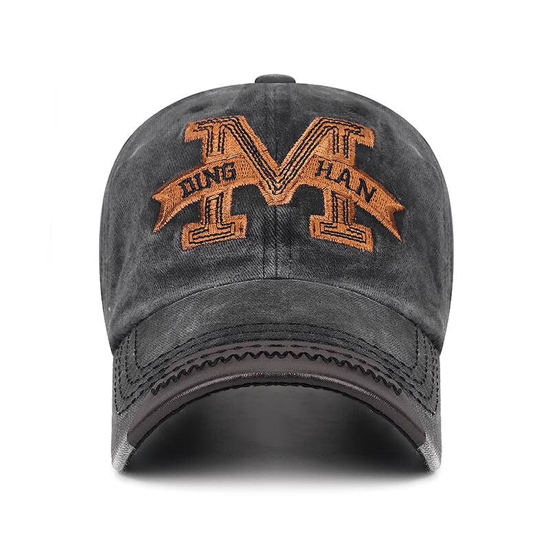 ZHENYUEQI Men's Washed Baseball Cap with Embroidered 'M'